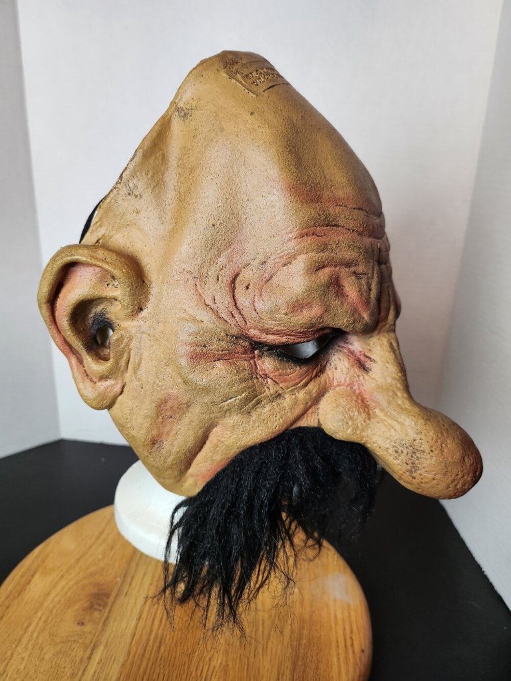 Vintage 2002 Paper Magic Group Latex Old Man Half Mask Big Nose Beard Troll